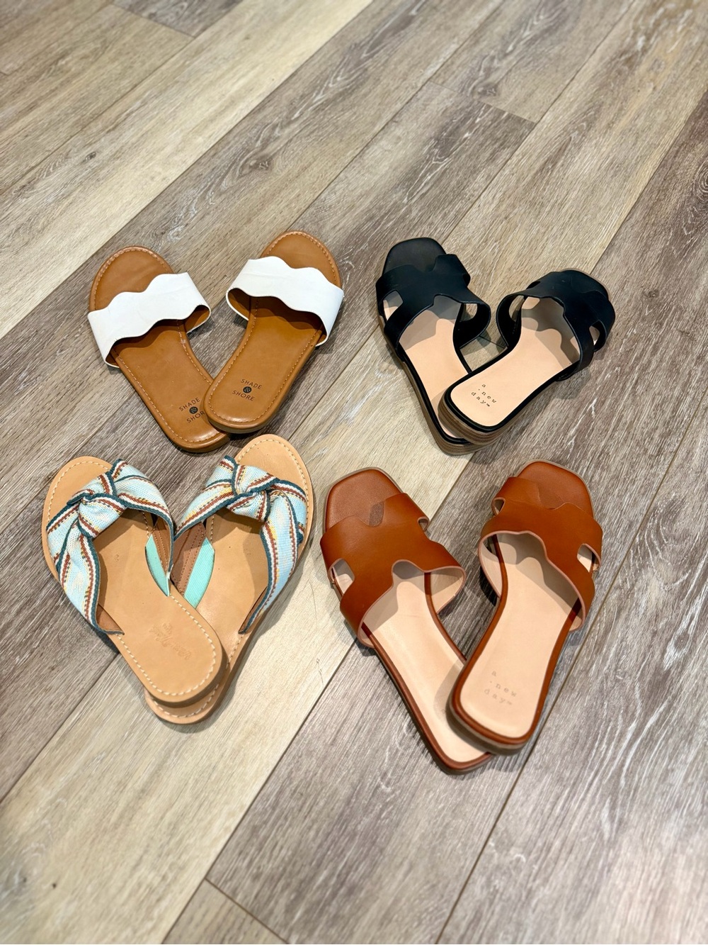 Set of 4 Target Brand Sandals — Size 6.5
